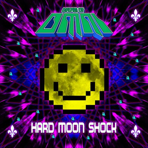 Dream of Omni - Hard Moon Shock with pixelated smile face and walrus sprites on crazy purple background