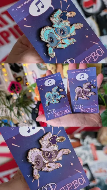 Pictures of some cute protogen enamel pins