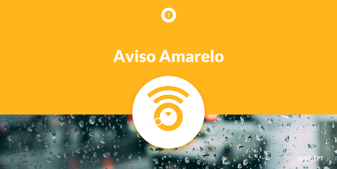 Aviso Amarelo devido a Precipitação
