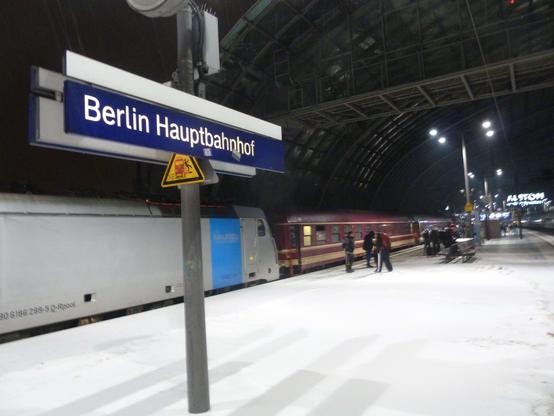 European Sleeper from Amsterdam (Bruxelles) at the arrival in Berlin Hbf