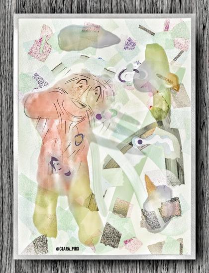 Absurde Comic Figur.