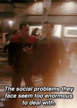 benjamin continues speaking: the social problemas they face seem too enormous to deal with.