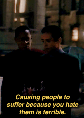 julian continues: causing people to suffer because you hate them is terrible.