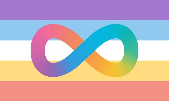 A vibrant, rainbow-colored infinity symbol on a black background. The gradient ranges from orange to purple, conveying a sense of creativity and limitless potential.