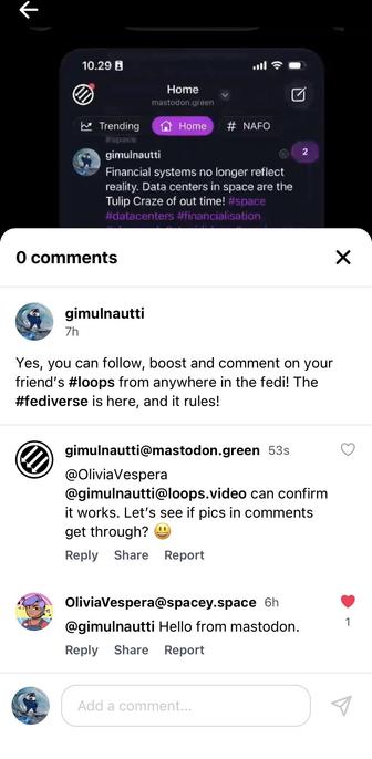 Two comments in a loops post