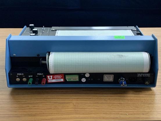 Rear view of Linear Instruments Corp. Model 255 chart recorder.