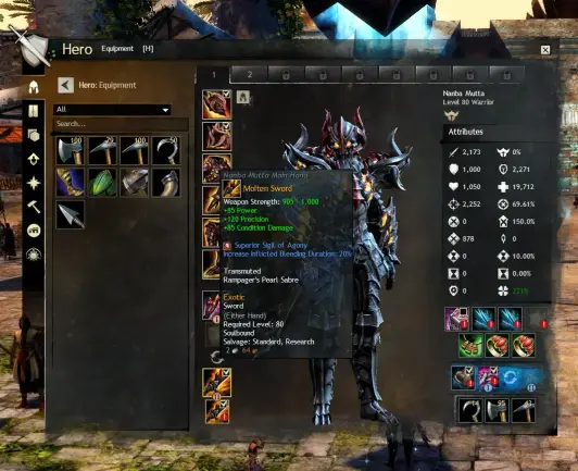 Guild Wars hero equipment