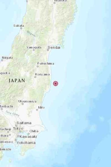 Map of the epicenter of the quake