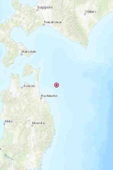 Map of the epicenter of the quake
