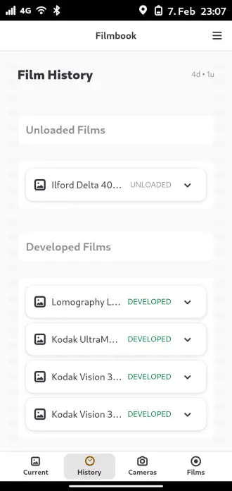 Screenshot of Filmbook