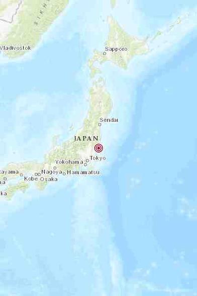 Map of the epicenter of the quake