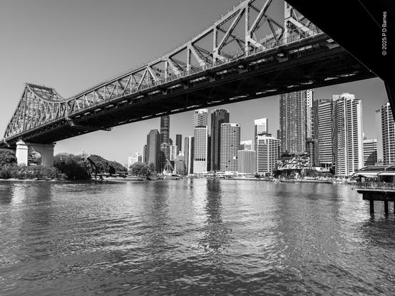 The Story Bridge, Brisbane, seen from Howard's Wharves