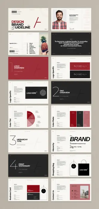 Adobe InDesign Brand Guidelines Presentation Template by GraphicArtist