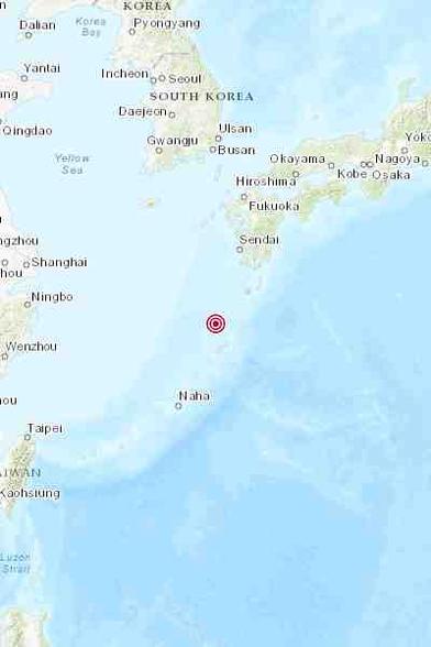Map of the epicenter of the quake