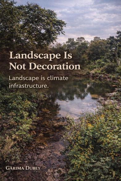 Landscape Is 
Not Decoration 
Landscape is climate 
infrastructure.
GARIMA DUBEY