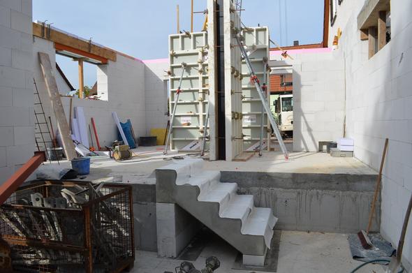 Rohbau des Wohnzimmers Decke fehlt noch