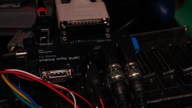 The custom CMPTR adapter that allows you to hook up RGB via BNC cables to the Sony PVM-2530.  Pretty happy that the CMPTR connector didn't really take off...