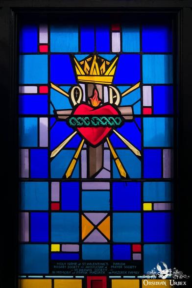 stained glass sacred heart