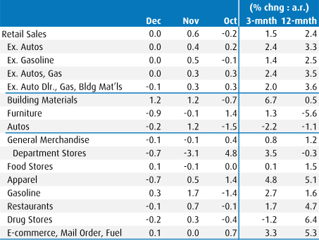 BMO chart breaking down the details of the US December retail sales data released this morning.
