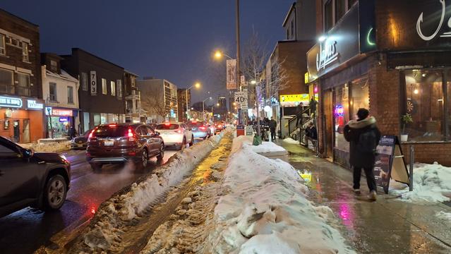 Bloor Street looking west at Clinton Street