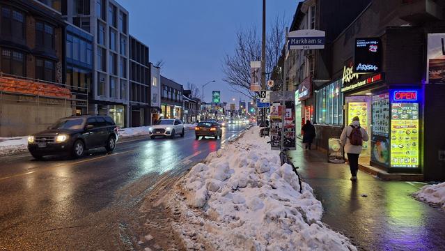 Bloor Street looking west at Markham Street