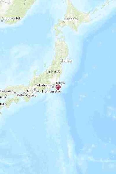 Map of the epicenter of the quake