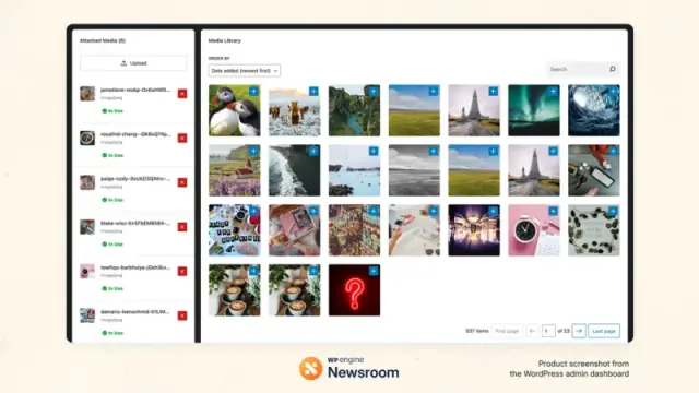 The media library shows only images that are assigned to your current post.