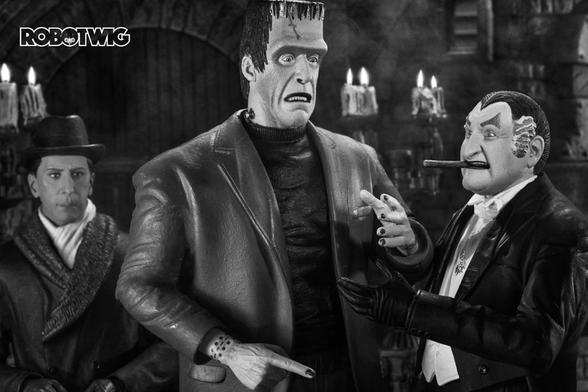 Herman looks worried as Grandpa explains who he's invited for Lunch. Van Helsing stands in the background near the front door waiting.