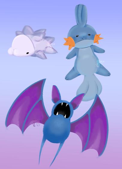Snom, Mudkip, and Zubat!