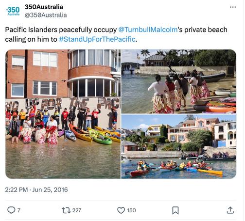 pacific islanders being ignored by malcolm turnbull.