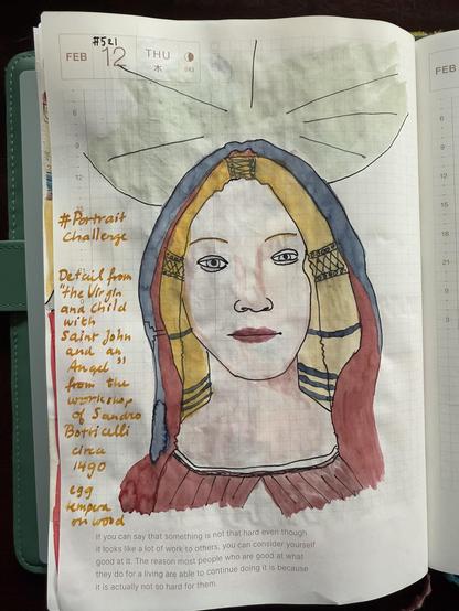 Please listen to alttext on next picture. This is my version of that painting