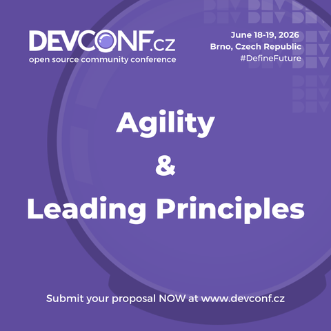 Submit proposal on topic agility and leading principles for DevConf 2026.