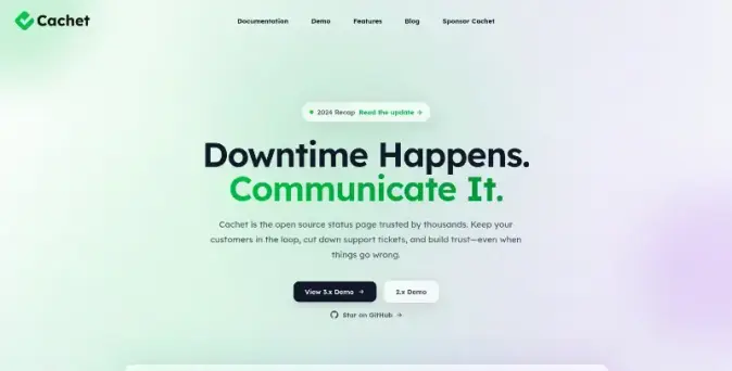 Cachet is a beautiful and simple service statuses. The open source status page system, for everyone.