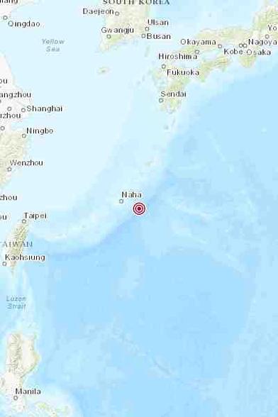 Map of the epicenter of the quake