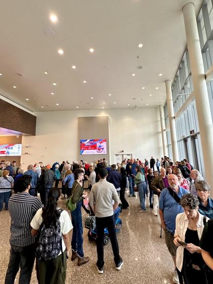 Crowd at TCC ticket entrance for show.