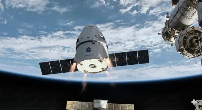 generata AI missione SpaceX che vola verso la stazione spaziale