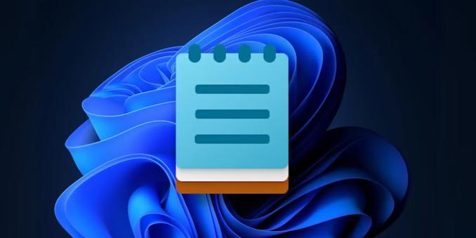 Notepad Icon on Windows desktop background