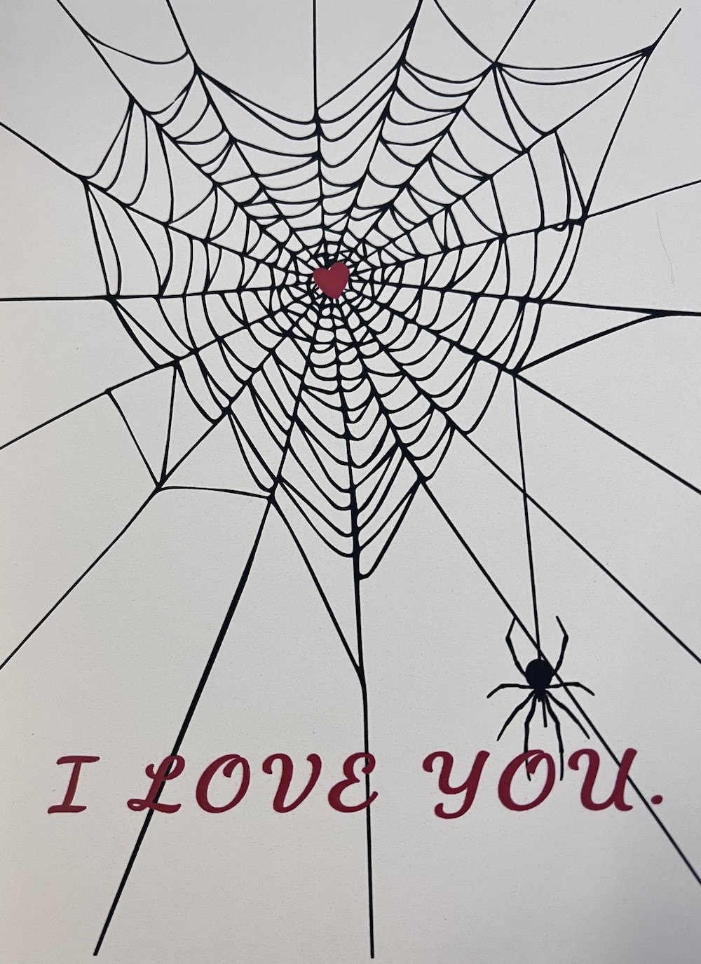 heart-shaped spider web
