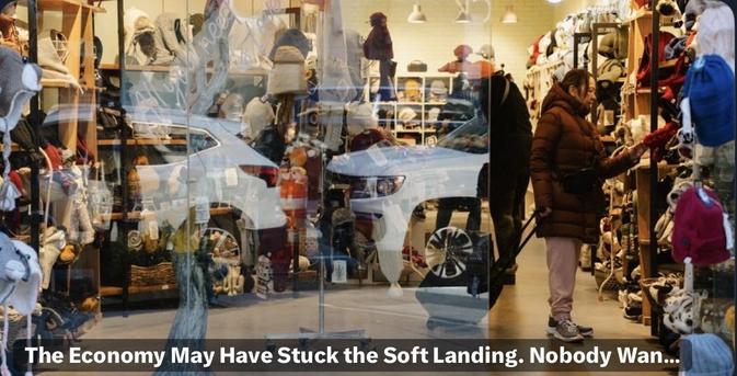 A storefront displaying various hats and accessories. Two people are visible inside the store, one is browsing through merchandise while the other is partially seen in the reflection. The scene is colorful with a reflection of a car in the window.