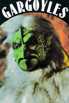 Poster for the 1972 made for TV film with the title in white at the top above a picture of a green faced gargoyle covered in white fur