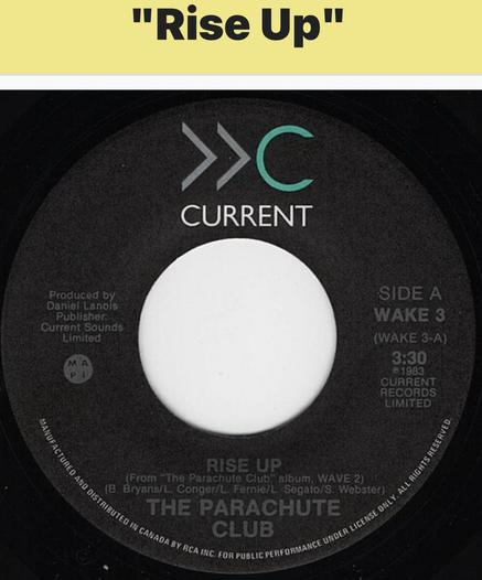 45 single album of Rise Up by the Parachute Club 1983