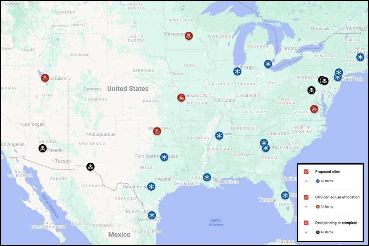 map of proposed concentration camps