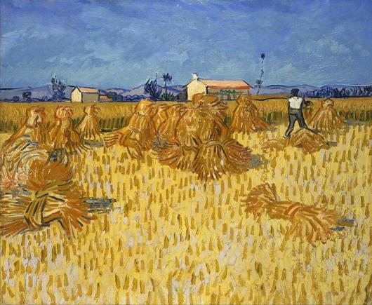 Harvest in Provence by Vincent van Gogh, 1888