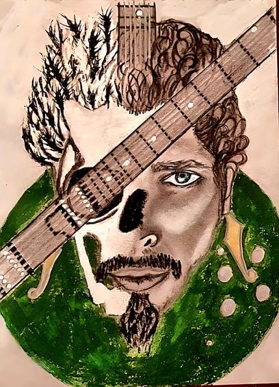 Chris Cornell 
Such a loss 😪
Such an icon.
Mixing Charcoal with a little acrylic here...

#bluesky #icon #musician ##chriscornell #soundgarden