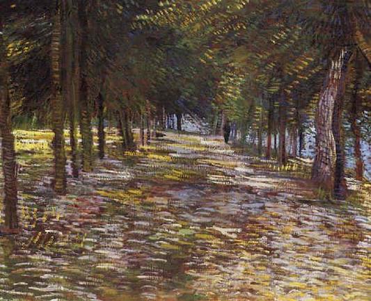 Avenue in Voyer d'Argenson Park at Asnieres by Vincent van Gogh,