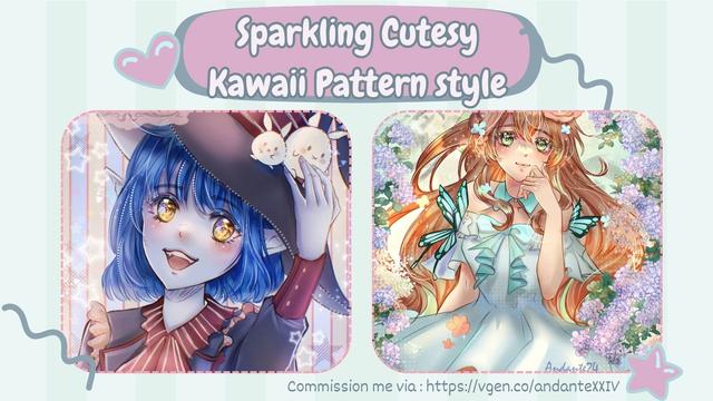 AndanteXXIV commission advertising ad picture anime art style on vgen shop