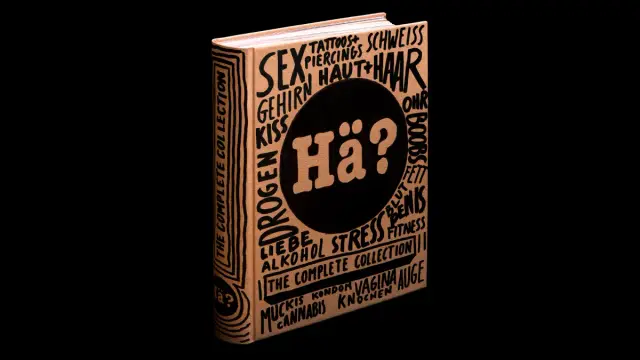 Hä? Magazine, 1000+ pages hardcover book, art directed by studio marcus kraft.