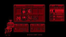 End screen for Wario Land in red and black colors showing what status you got by the end of the game