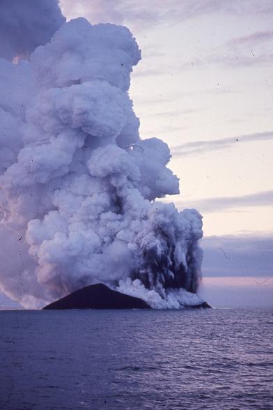 A submarine eruption in Iceland from 1965.