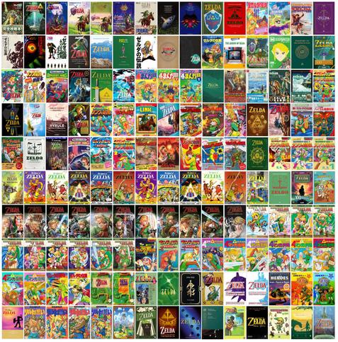 A collection of 150 books about The Legend of Zelda